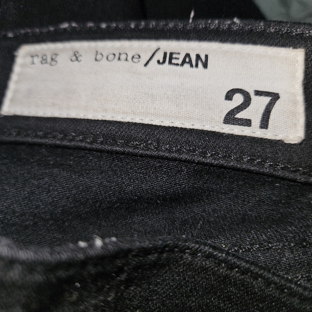 Rag & Bone 10 Inch Crop Flare Coal Double Hem Jeans Size 27